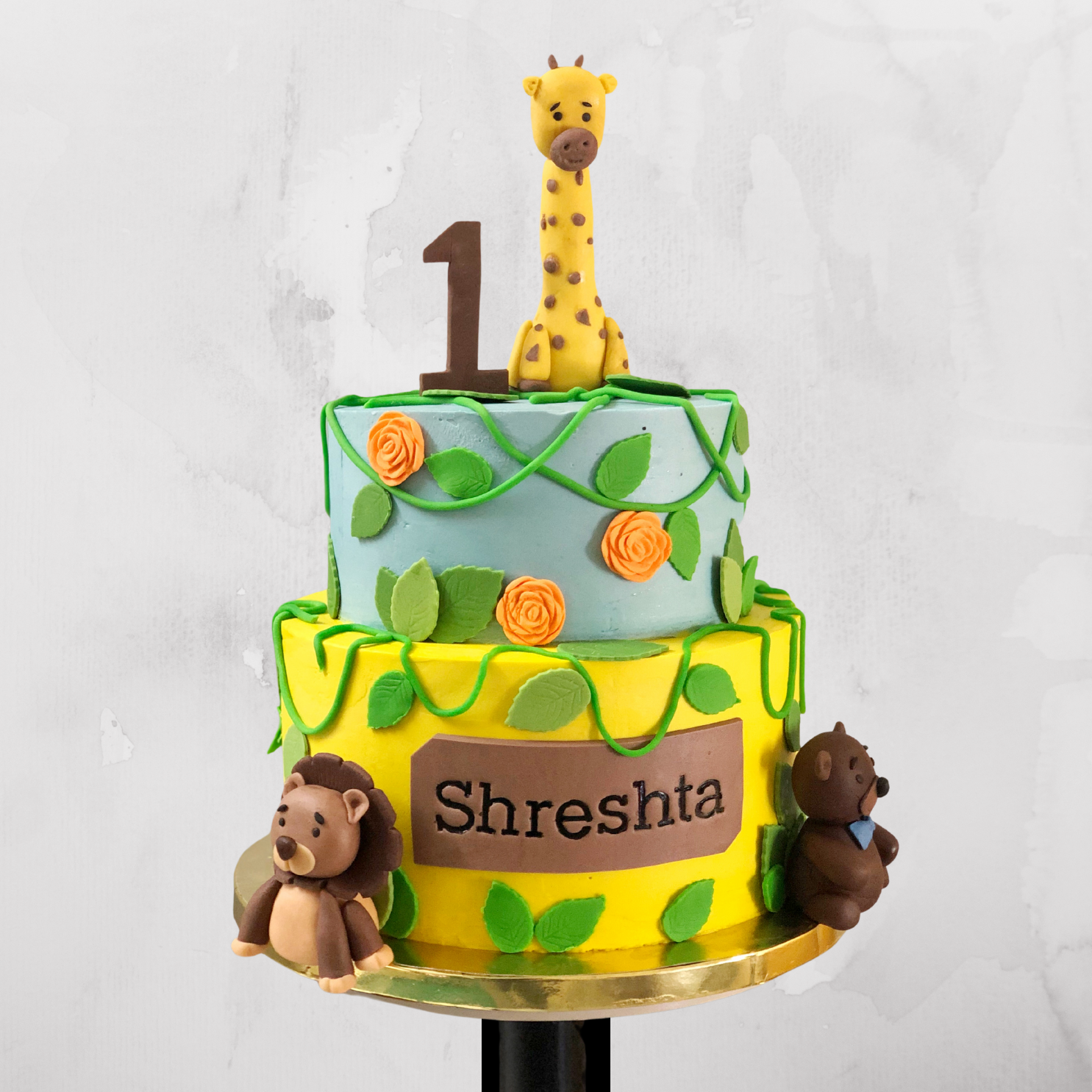 Jungle Animal Theme Cake